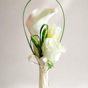 corsage. white calla lily.