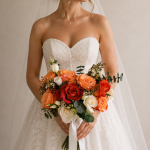 rustic burnt bridal bouquet