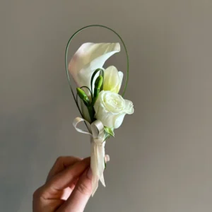 Corsage. White Calla Lily.