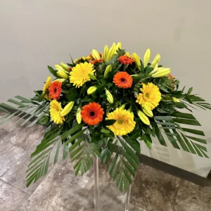 Yellow/ Orange Casket Spray
