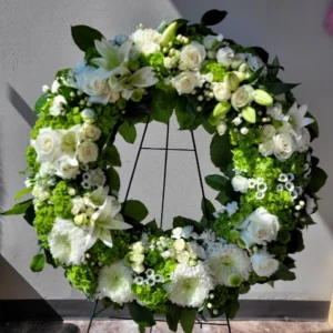 Funeral Wreath. Mix Flowers.