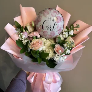 New Baby - Bouquet and Balloon