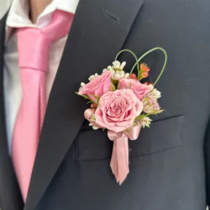 Pink Boutonniere