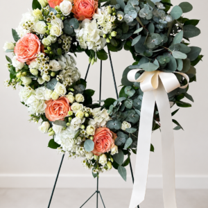 open funeral heart (peach)
