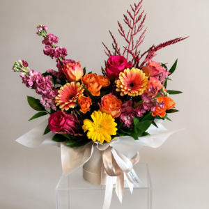 "valentina" flower box floral arrangement
