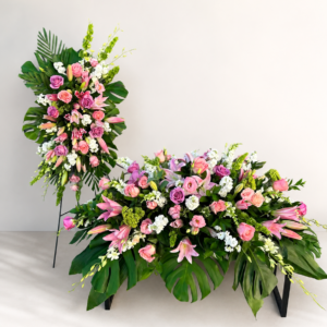 "spirit of love" funeral flowers (2 pieces)
