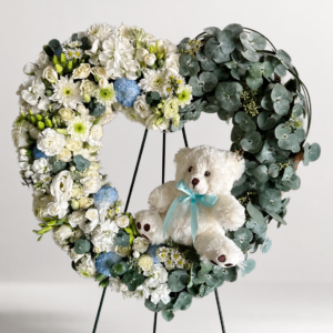 forever in our hearts baby boy heart tribute 20 inch tall / 20 inch wide