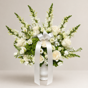 elegant white garden arrangement